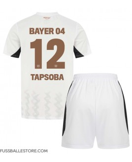Günstige Bayer Leverkusen Edmond Tapsoba #12 Auswärts Trikotsatzt Kinder 2024-25 Kurzarm (+ Kurze Hosen)